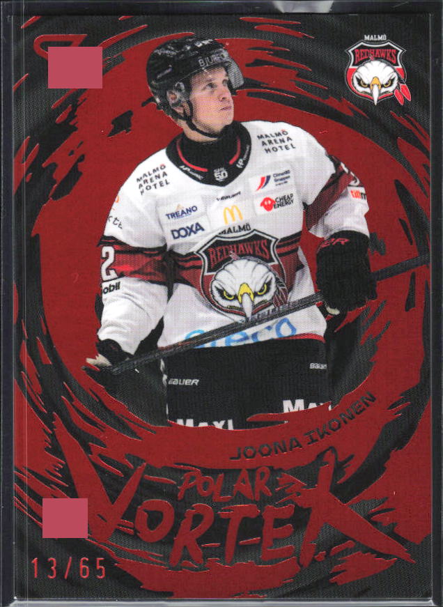 2025-26 SportZoo SHL S1 #PV-26 Joona Ikonen Polar Vortex Coral Copper 13/65 – framsida