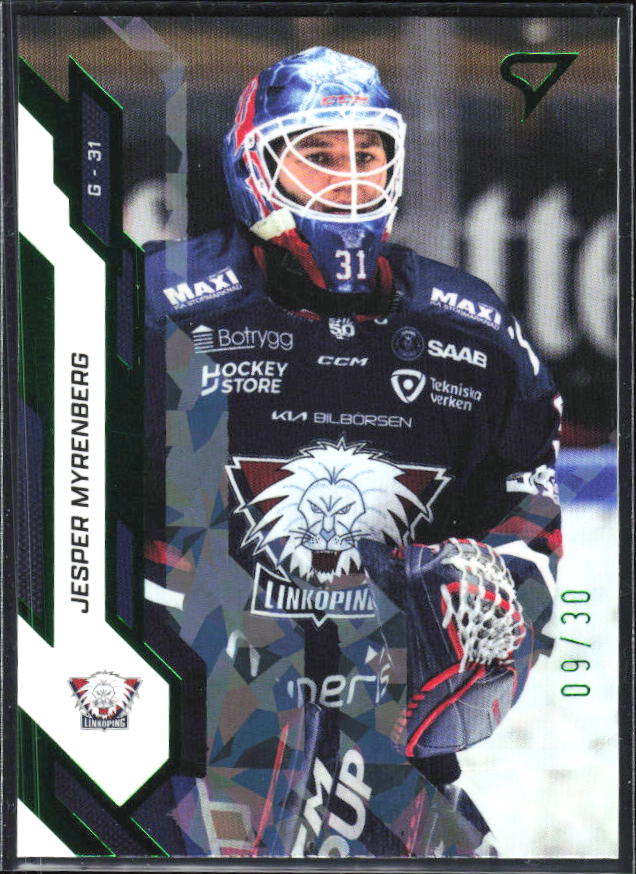 2025-26 SportZoo SHL S1 #199 Jesper Myrenberg Shamrock Green 09/30 – framsida