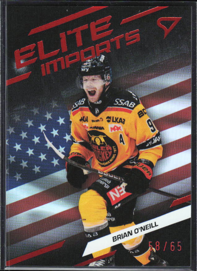 2025-26 SportZoo SHL S1 #EI-03 Brian O'Neill Elite Imports Light Copper 58/65 – framsida