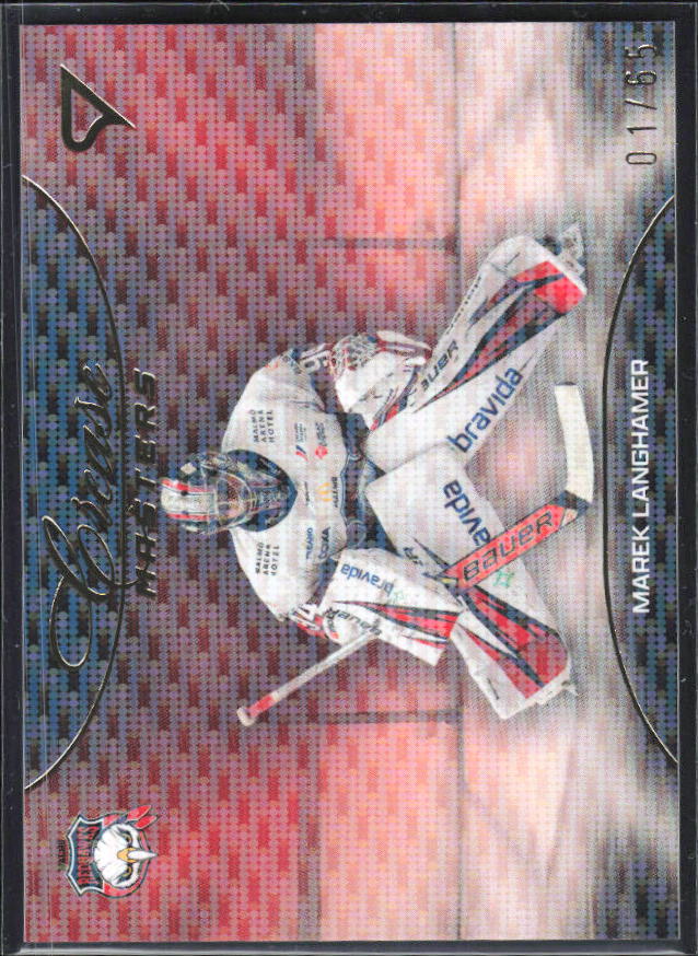 2025-26 SportZoo SHL S1 #CM-10 Marek Langhamer Crease Masters Lemon Gold 01/65 – framsida
