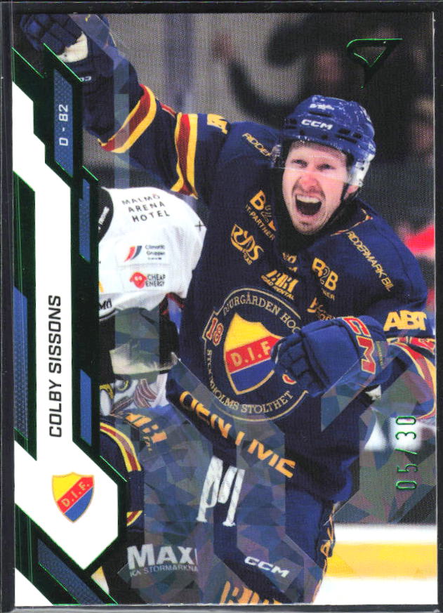 2025-26 SportZoo SHL S1 #241 Colby Sissons Shamrock Green 05/30 – framsida