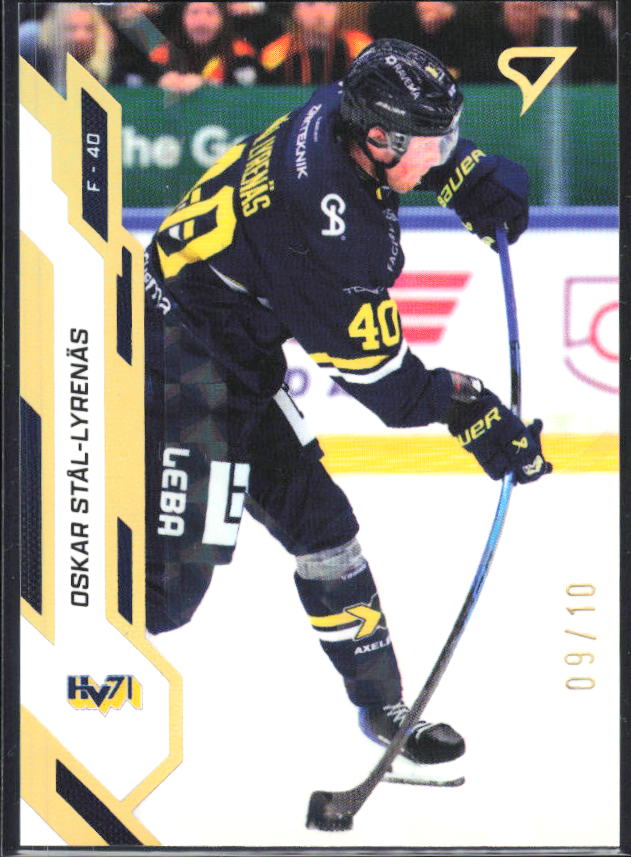 2025-26 SportZoo SHL S1 #232 Oskar Stål-Lyrenäs Blonde Gold 09/10 – framsida