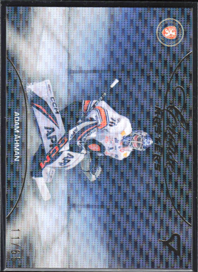 2025-26 SportZoo SHL S1 #CM-09 Adam Åhman Crease Masters Lemon Gold 11/65 – framsida
