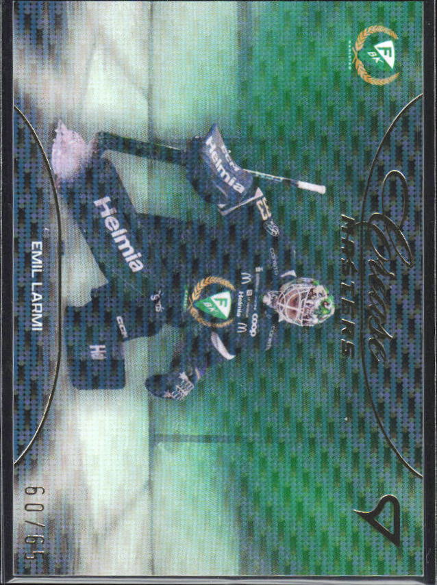 2025-26 SportZoo SHL S1 #CM-07 Emil Larmi Crease Masters Lemon Gold 60/65 – framsida