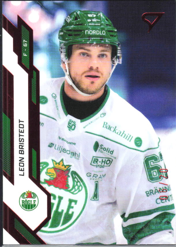 2025-26 SportZoo SHL S1 #154 Leon Bristedt Scarlet Red 02/20 – framsida