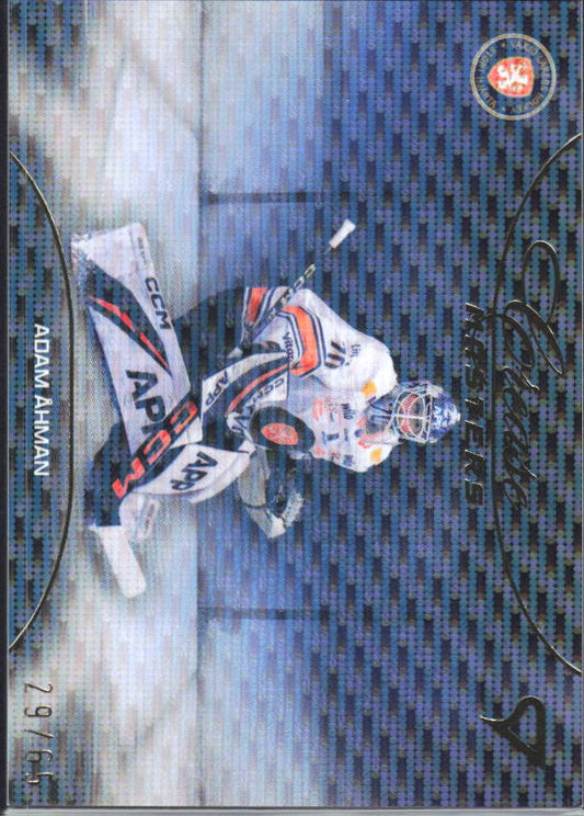 2025-26 SportZoo SHL S1 #CM-09 Adam Åhman Crease Masters Lemon Gold 29/65 – framsida