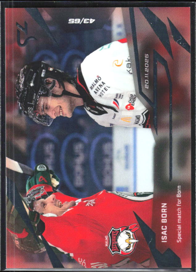 2025-26 SportZoo SHL LIVE #L-13 Isac Born 43/65 – framsida