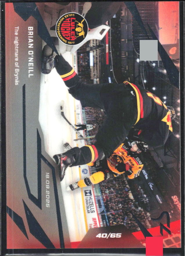 2025-26 SportZoo SHL LIVE #L-03 Brian O'Neill 40/65 – framsida