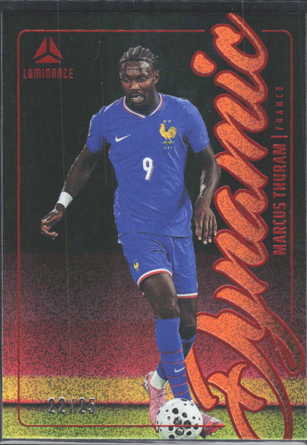 Marcus Thuram – 2026 Panini Luminance France #8 Dynamic Orange 22/25 – framsida