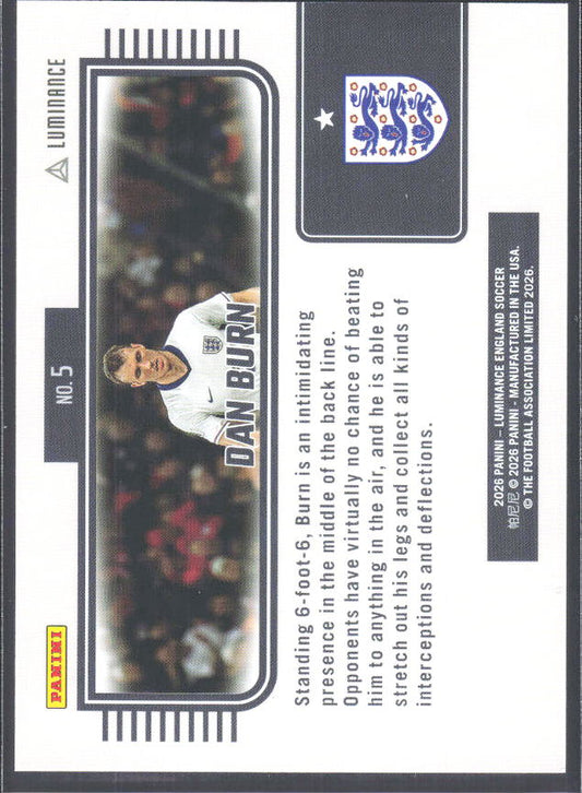 Dan Burn – 2026 Panini Luminance England #5 – baksida