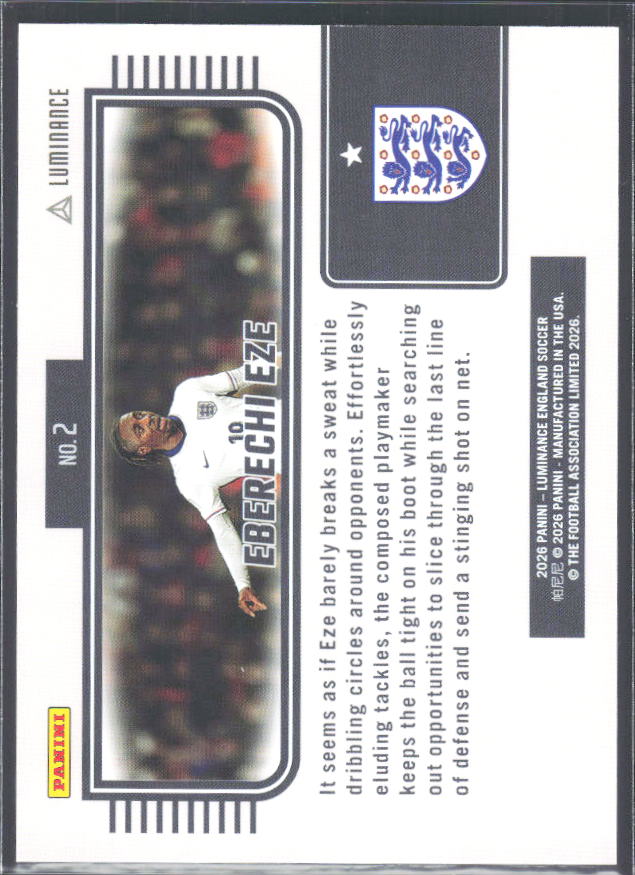Eberechi Eze – 2026 Panini Luminance England #2 – baksida