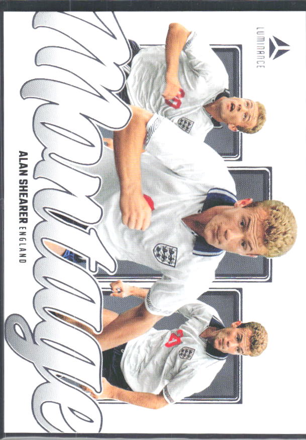 Alan Shearer – 2026 Panini Luminance England #9 Montage – framsida