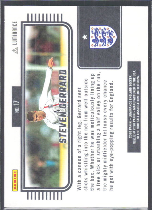 Steven Gerrard – 2026 Panini Luminance England #17 – baksida
