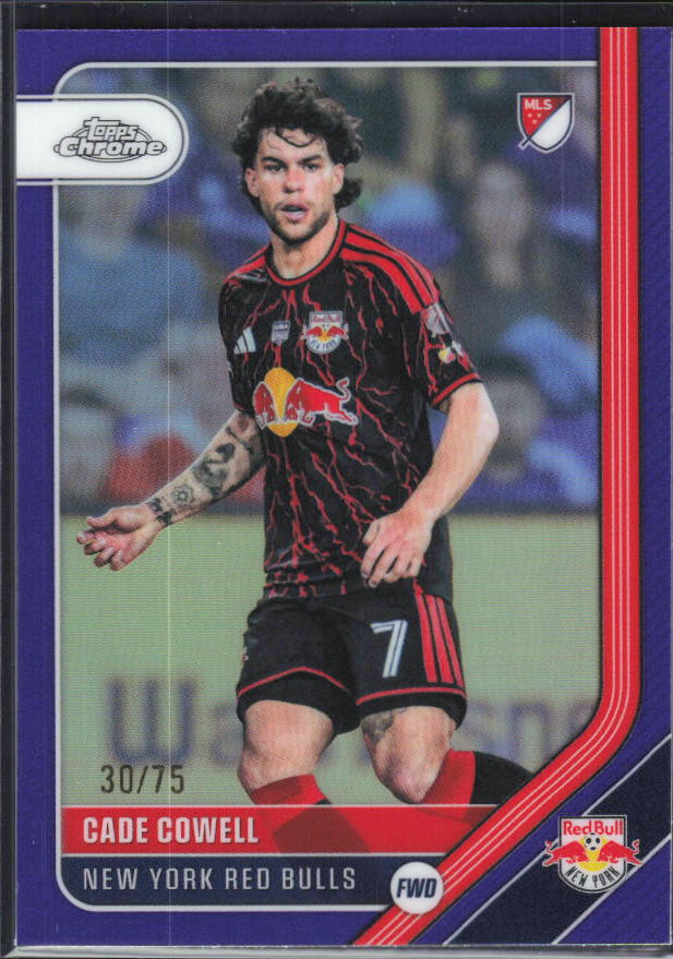 Cade Cowell – 2026 Topps Chrome MLS #37 Purple 30/75 – framsida