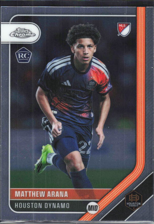 Matthew Arana – 2026 Topps Chrome MLS #22 RC – framsida