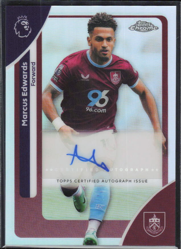 Marcus Edwards – 2025-26 Topps Chrome Premier League #CA-ME Autograph – framsida