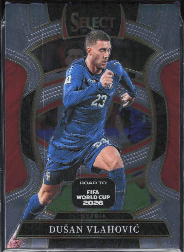 Dušan Vlahović – 2025-26 Panini Select Road to FIFA World Cup #54 Terrace – framsida