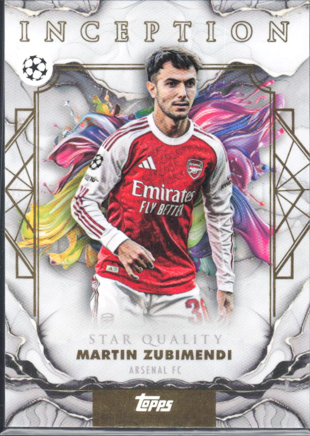 Martín Zubimendi – 2025-26 Topps Inception UEFA Club Competitions #47 Star Quality – framsida