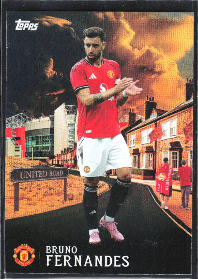 Bruno Fernandes – 2025-26 Topps Manchester United Team Set #46 United Road – framsida