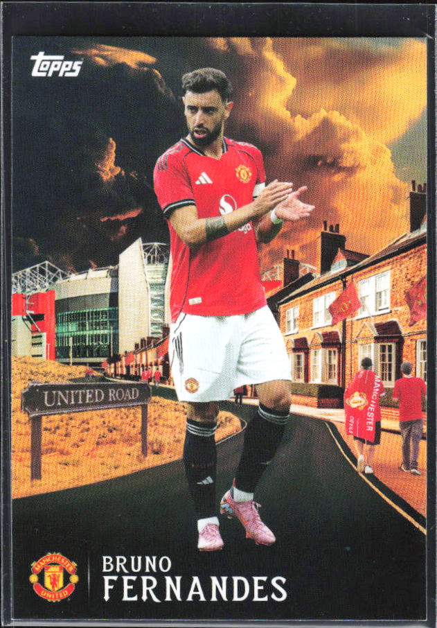 Bruno Fernandes – 2025-26 Topps Manchester United Team Set #46 United Road – framsida