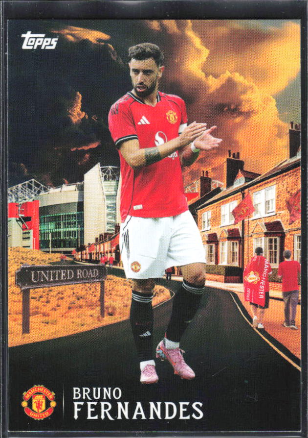 Bruno Fernandes – 2025-26 Topps Manchester United Team Set #46 United Road – framsida