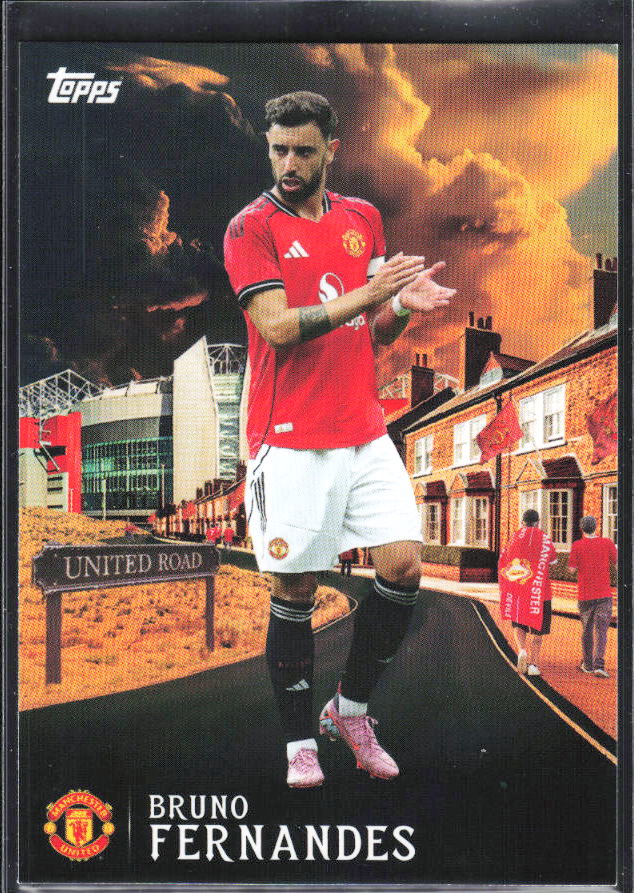 Bruno Fernandes – 2025-26 Topps Manchester United Team Set #46 United Road – framsida