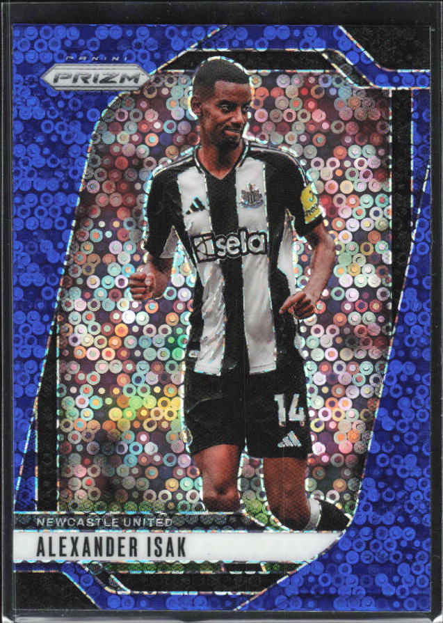 Alexander Isak – 2024-25 Panini Prizm Premier League #120 Blue Disco 01/99 – framsida