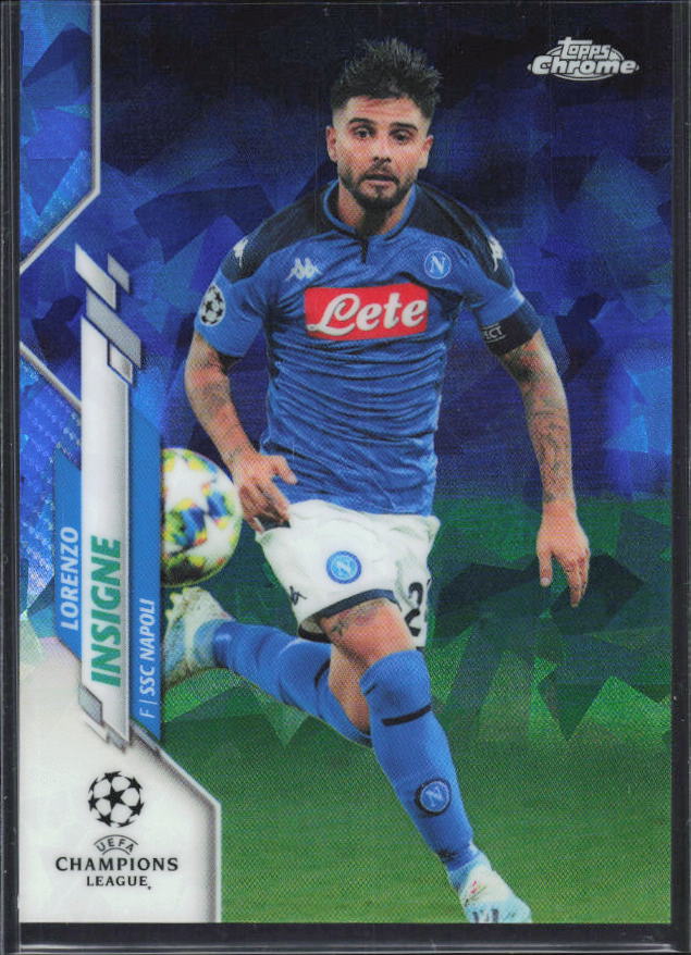 Lorenzo Insigne – 2019-20 Topps Chrome UEFA Champions League Sapphire #97 – framsida