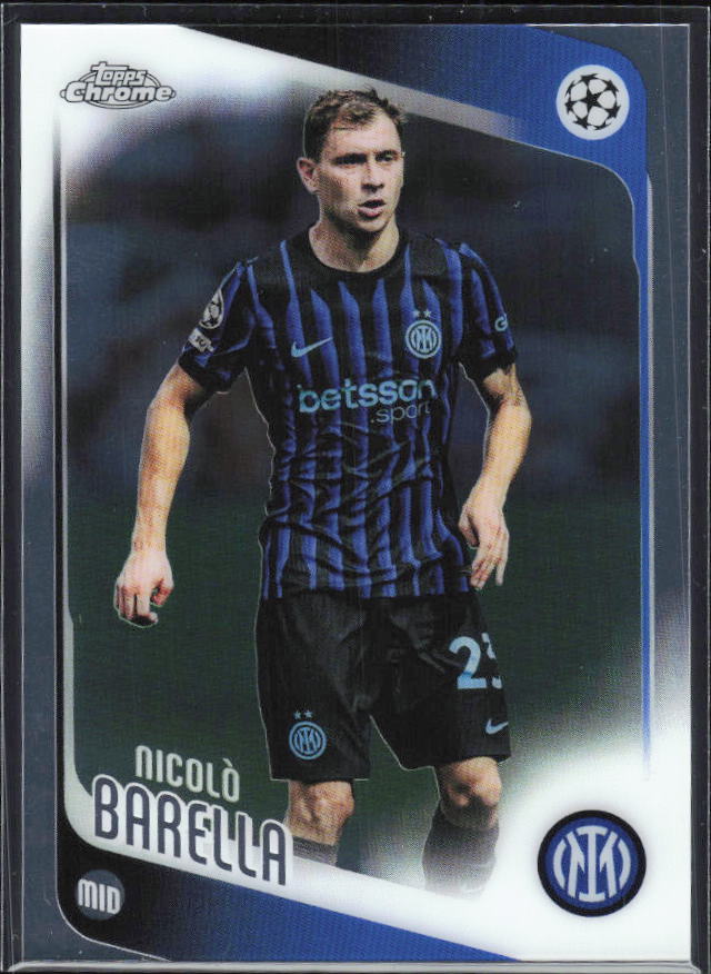 Nicolò Barella – 2025-26 Topps Chrome UEFA Club Competitions #108 – framsida