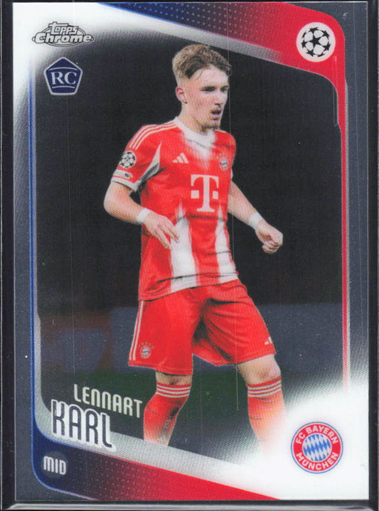 Lennart Karl – 2025-26 Topps Chrome UEFA Club Competitions #187 RC – framsida