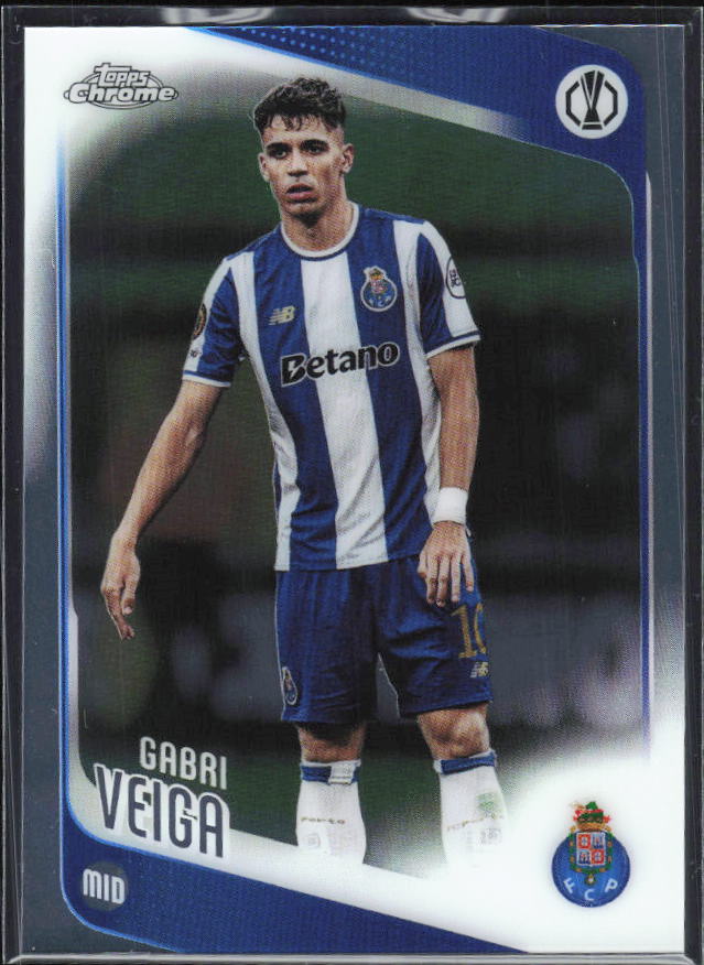 Gabri Veiga – 2025-26 Topps Chrome UEFA Club Competitions #87 – framsida