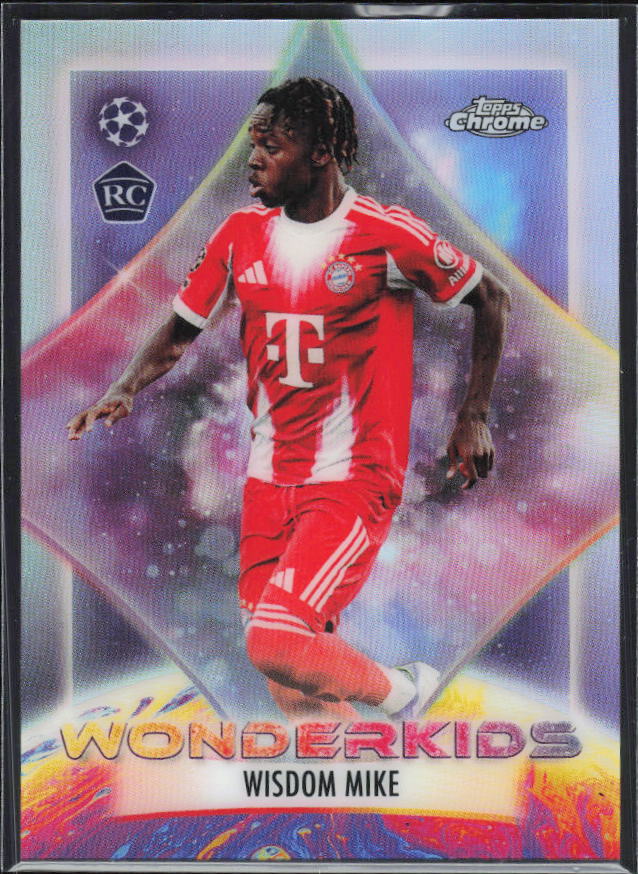 Wisdom Mike – 2025-26 Topps Chrome UEFA Club Competitions #WK-18 Wonderkids RC – framsida