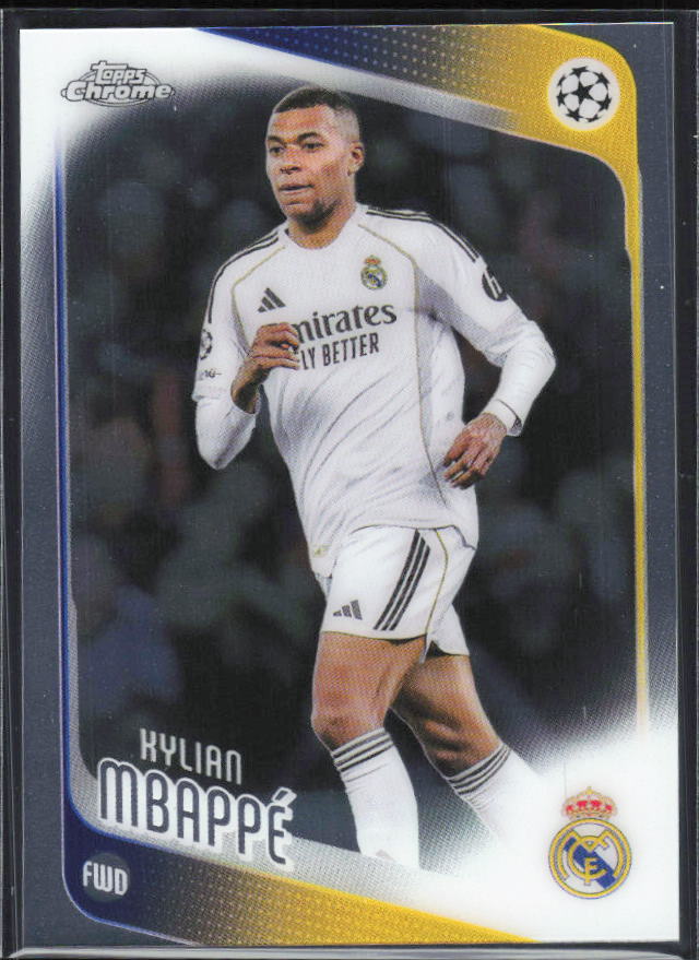 Kylian Mbappé – 2025-26 Topps Chrome UEFA Club Competitions #112 – framsida