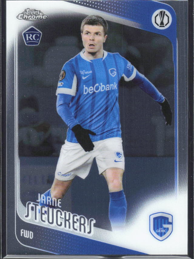 Jarne Steuckers – 2025-26 Topps Chrome UEFA Club Competitions #126 RC – framsida