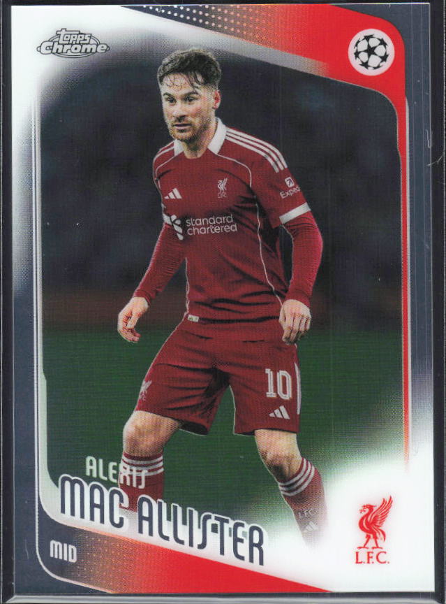 Alexis Mac Allister – 2025-26 Topps Chrome UEFA Club Competitions #67 – framsida