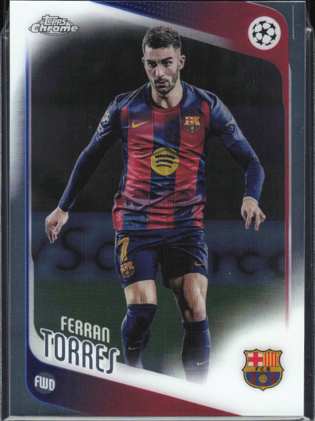 Ferran Torres – 2025-26 Topps Chrome UEFA Club Competitions #138 – framsida