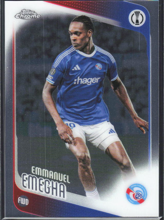 Emanuel Emegha – 2025-26 Topps Chrome UEFA Club Competitions #110 – framsida