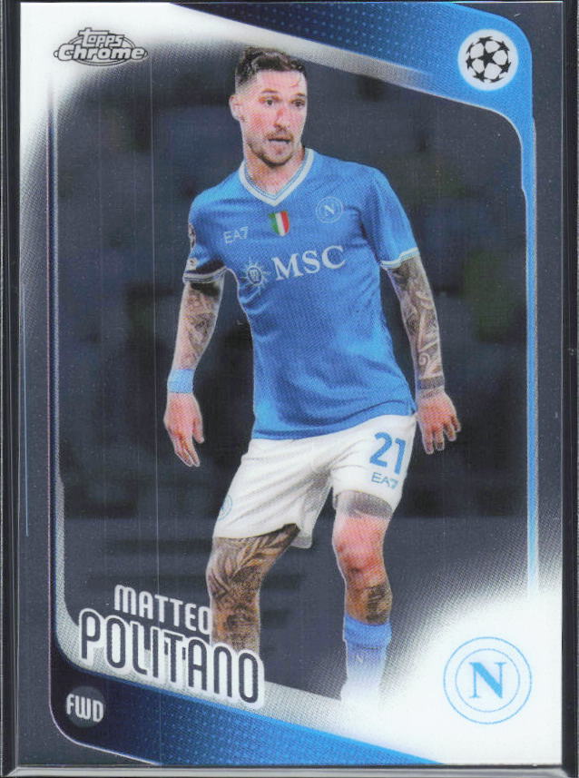 Matteo Politano – 2025-26 Topps Chrome UEFA Club Competitions #7 – framsida