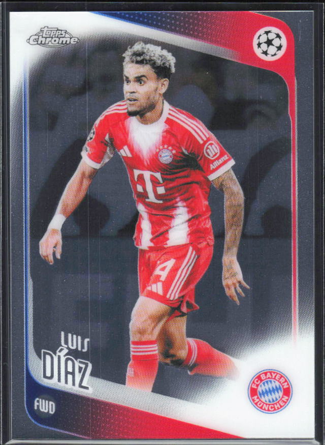 Luis Díaz – 2025-26 Topps Chrome UEFA Club Competitions #179 – framsida