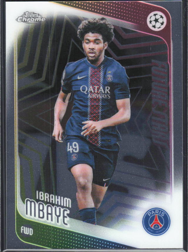 Ibrahim Mbaye – 2025-26 Topps Chrome UEFA Club Competitions #158 Future Stars – framsida