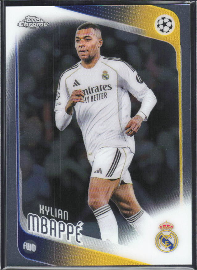Kylian Mbappé – 2025-26 Topps Chrome UEFA Club Competitions #112 – framsida