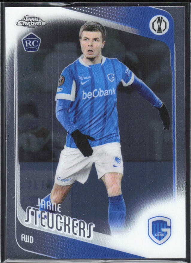 Jarne Steuckers – 2025-26 Topps Chrome UEFA Club Competitions #126 RC – framsida