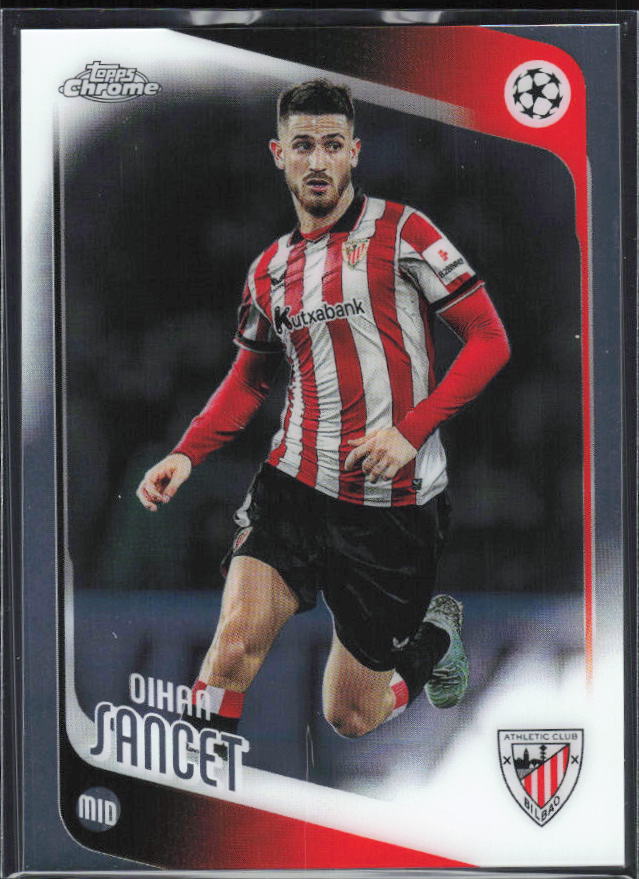 Oihan Sancet – 2025-26 Topps Chrome UEFA Club Competitions #195 – framsida