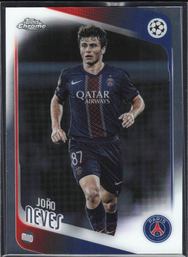 João Neves – 2025-26 Topps Chrome UEFA Club Competitions #14 – framsida