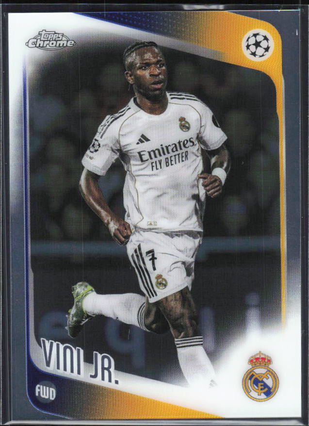 Vini Jr. – 2025-26 Topps Chrome UEFA Club Competitions #115 – framsida
