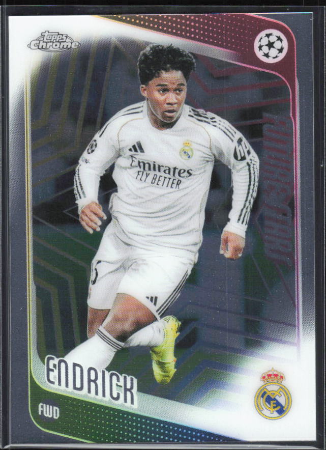 Endrick – 2025-26 Topps Chrome UEFA Club Competitions #86 Future Stars – framsida