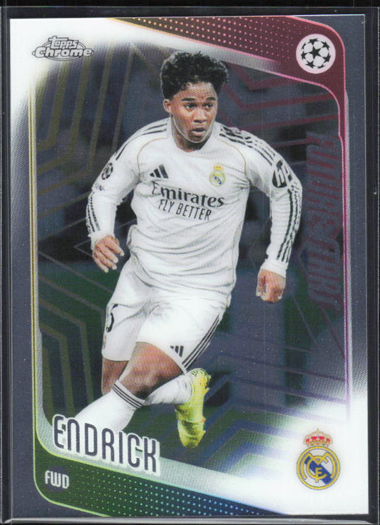 Endrick – 2025-26 Topps Chrome UEFA Club Competitions #86 Future Stars – framsida