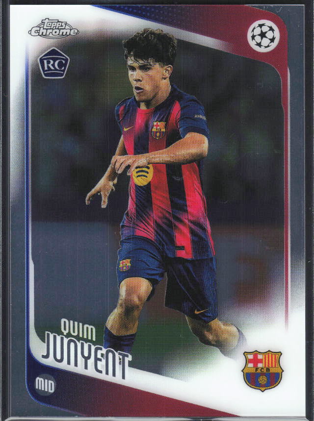 Quim Junyent – 2025-26 Topps Chrome UEFA Club Competitions #93 RC – framsida