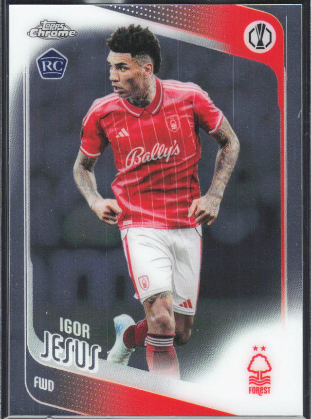 Igor Jesus – 2025-26 Topps Chrome UEFA Club Competitions #161 RC – framsida
