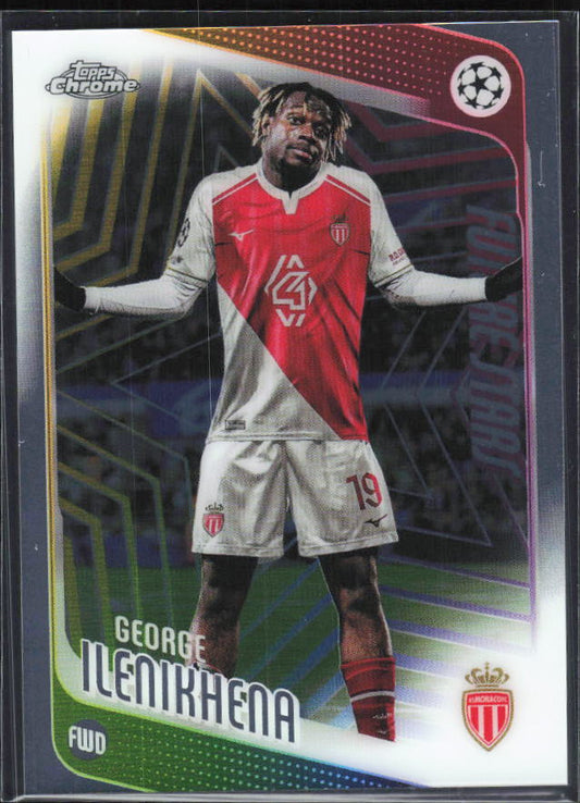 George Ilenikhena – 2025-26 Topps Chrome UEFA Club Competitions #129 Future Stars – framsida